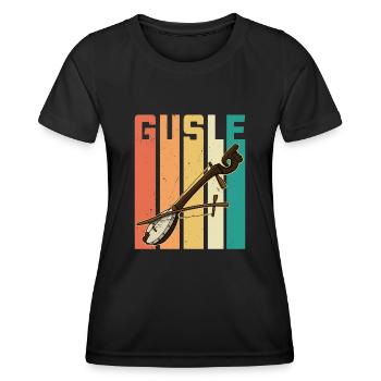 Gusle Retro Serbie Balkans Folklore Musique - T-shirt sport Femme - noir - Devant - AI Model Female 172 light (172cm)