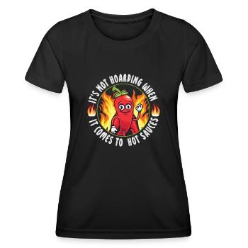 Spicy Food Pepper Lover Outfit for Spicy - Women's Functional T-Shirt - black - Front - AI Model Female 172 light (172cm)
