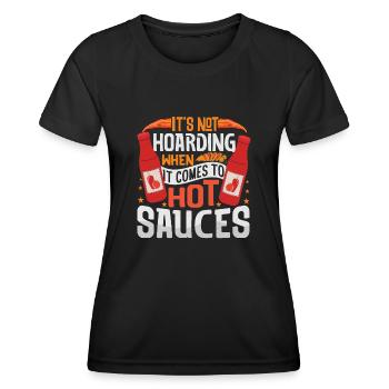 Spicy Food Pepper Lover Outfit for Spicy - Women's Functional T-Shirt - black - Front - AI Model Female 172 light (172cm)