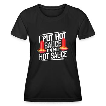 Spicy Food Pepper Lover Outfit for Spicy - Women's Functional T-Shirt - black - Front - AI Model Female 172 light (172cm)