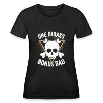 One Badass Bonus Dad Adoption Stepfather - Frauen Funktions-T-Shirt - Schwarz - Vorne - AI Model Female 172 light (172cm)