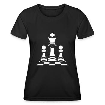 Jeux échecs - T-shirt sport Femme - noir - Devant - AI Model Female 172 light (172cm)