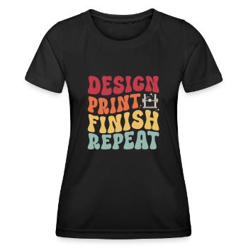 3D Drucker 3D Druck - Frauen Funktions-T-Shirt - Schwarz - Vorne - AI Model Female 172 light (172cm)