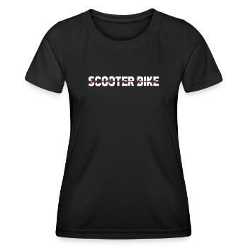 Motorroller Ekg Heartbeat - Frauen Funktions-T-Shirt - Schwarz - Vorne - AI Model Female 172 light (172cm)