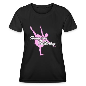 Ballet Dancer Ballerina with Tutu - Frauen Funktions-T-Shirt - Schwarz - Vorne - AI Model Female 172 light (172cm)