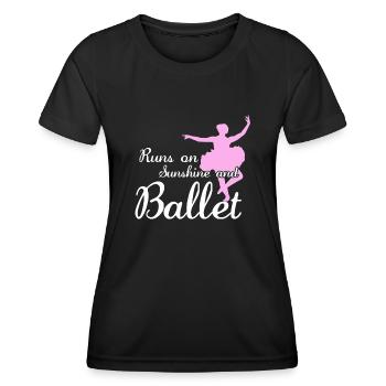 Ballerina Dancing Ballet Dancer - Women's Functional T-Shirt - black - Front - AI Model Female 172 light (172cm)