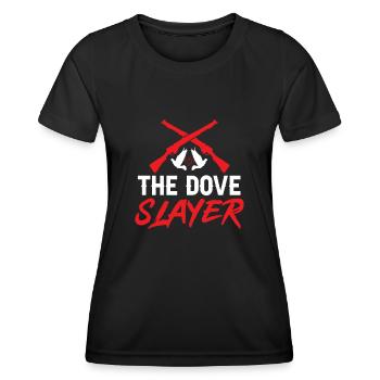 Taubenjäger Taubenjagd Tauben - Frauen Funktions-T-Shirt - Schwarz - Vorne - AI Model Female 172 light (172cm)