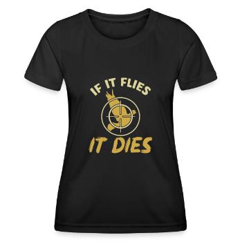 Chasseurs de pigeons Pigeons de chasse aux pigeons - T-shirt sport Femme - noir - Devant - AI Model Female 172 light (172cm)