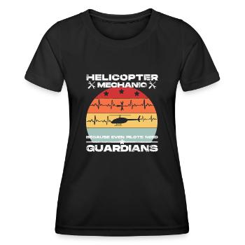Helicopter Mechanic Guardian Pride - Women's Functional T-Shirt - black - Front - AI Model Female 172 light (172cm)