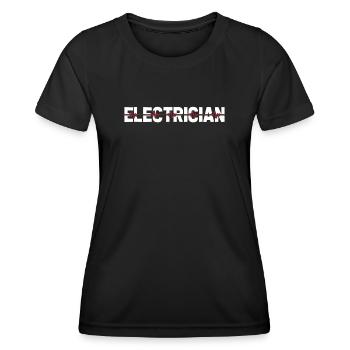 Électricien Électronicienne Électroniceur Électrocardiogramme Heartbeat - T-shirt sport Femme - noir - Devant - AI Model Female 172 light (172cm)