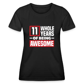 11th Birthday Children's Birthday Party - Women's Functional T-Shirt - black - Front - AI Model Female 172 light (172cm)