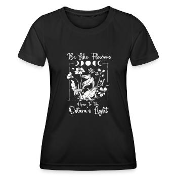 Ostara Hexenmond Eostre Frühling Ostern - Frauen Funktions-T-Shirt - Schwarz - Vorne - AI Model Female 172 light (172cm)