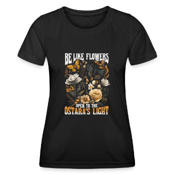 Ostara Witch Moon Eostre Printemps Oriental - T-shirt sport Femme - noir - Devant - AI Model Female 172 light (172cm)
