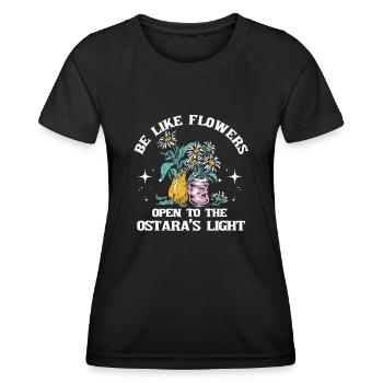 Ostara Hexenmond Eostre Frühling Ostern - Frauen Funktions-T-Shirt - Schwarz - Vorne - AI Model Female 172 light (172cm)