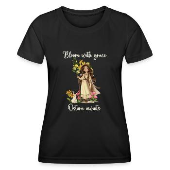 Ostara Witch Moon Eostre Printemps Oriental - T-shirt sport Femme - noir - Devant - AI Model Female 172 light (172cm)