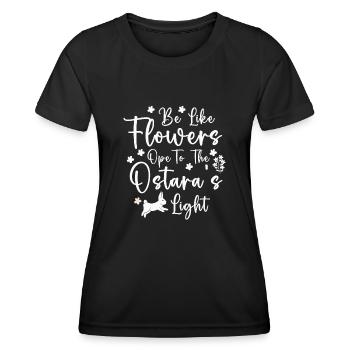 Ostara Hexenmond Eostre Frühling Ostern - Frauen Funktions-T-Shirt - Schwarz - Vorne - AI Model Female 172 light (172cm)