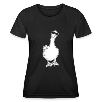 Goose with Sunglasses Geese - Women's Functional T-Shirt - black - Front - AI Model Female 172 light (172cm)