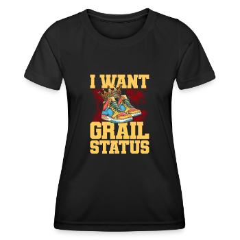 Sneakers - Women's Functional T-Shirt - black - Front - AI Model Female 172 light (172cm)