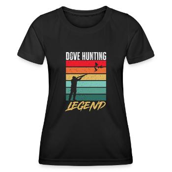 Taubenjäger Taubenjagd Tauben - Frauen Funktions-T-Shirt - Schwarz - Vorne - AI Model Female 172 light (172cm)