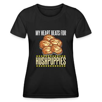 Hush Puppy Hushpuppy Hushpuppies - Frauen Funktions-T-Shirt - Schwarz - Vorne - AI Model Female 172 light (172cm)