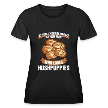 Hushpuppies Hush Puppy Hushpuppy - Frauen Funktions-T-Shirt - Schwarz - Vorne - AI Model Female 172 light (172cm)