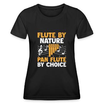 Pan Flute Player Pan Flutist Marching Band Music I - Women's Functional T-Shirt - black - Front - AI Model Female 172 light (172cm)