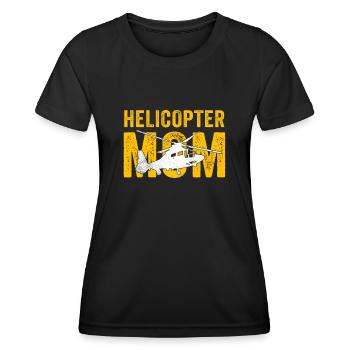 Helikopter Eltern Lustige Helikoptermutter - Frauen Funktions-T-Shirt - Schwarz - Vorne - AI Model Female 172 light (172cm)
