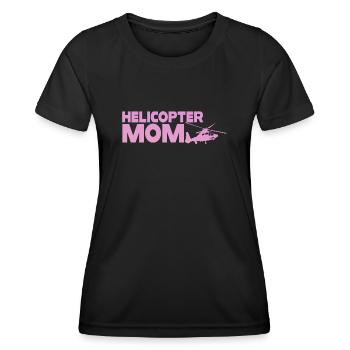 Helikopter Eltern Lustige Helikoptermutter - Frauen Funktions-T-Shirt - Schwarz - Vorne - AI Model Female 172 light (172cm)