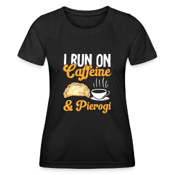 Pierogi polonais - T-shirt sport Femme - noir - Devant - AI Model Female 172 light (172cm)
