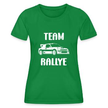 Humour pilote de rallye - T-shirt sport Femme - vert - Devant - AI Model Female 172 dark (172cm)