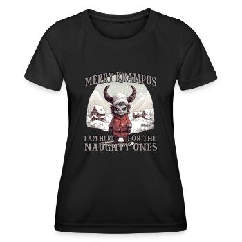 Krampus T Bayerischer Weihnachtsmann Kramperl - Frauen Funktions-T-Shirt - Schwarz - Vorne - AI Model Female 172 light (172cm)