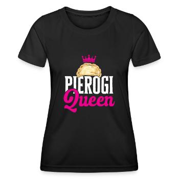 Pierogi polonais - T-shirt sport Femme - noir - Devant - AI Model Female 172 light (172cm)