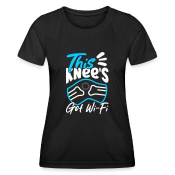 Bionic Knee Club Kniegelenkersatz Bionic Knee Club - Frauen Funktions-T-Shirt - Schwarz - Vorne - AI Model Female 172 light (172cm)