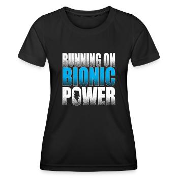 Courir sur Bionic Rehab Custom Parts Bionic Knee - T-shirt sport Femme - noir - Devant - AI Model Female 172 light (172cm)