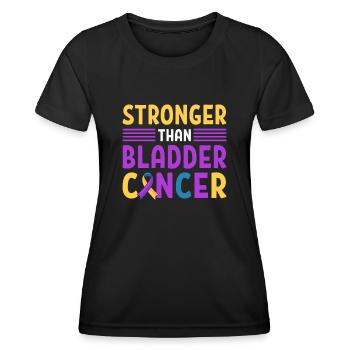 Boucle du cancer de la vessie survivant - T-shirt sport Femme - noir - Devant - AI Model Female 172 light (172cm)