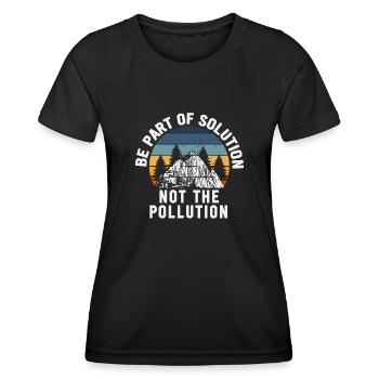 No Littering Anti Littering Earth Day - Women's Functional T-Shirt - black - Front - AI Model Female 172 light (172cm)