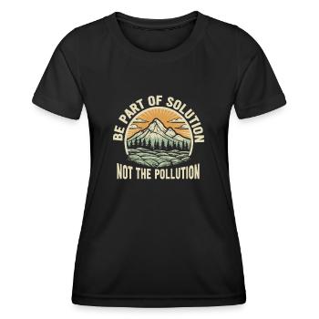 No Littering Anti Littering Earth Day - Women's Functional T-Shirt - black - Front - AI Model Female 172 light (172cm)
