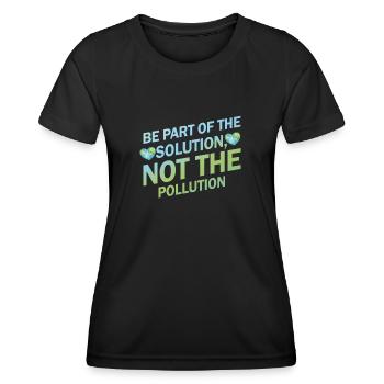 No Littering Anti Littering Earth Day - Women's Functional T-Shirt - black - Front - AI Model Female 172 light (172cm)