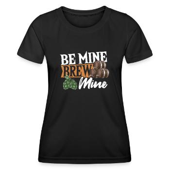 Couple Romantique Brasserie Bière Brasseur De Bière - T-shirt sport Femme - noir - Devant - AI Model Female 172 light (172cm)