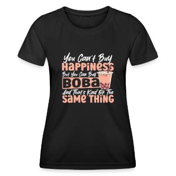 Thé Oolong Thé Latte Boba Thé - T-shirt sport Femme - noir - Devant - AI Model Female 172 light (172cm)