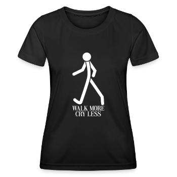 Hiking Joke Hike Walk Walking - Women's Functional T-Shirt - black - Front - AI Model Female 172 light (172cm)
