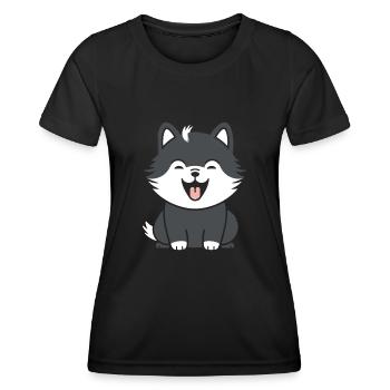 wolf - Women's Functional T-Shirt - black - Front - AI Model Female 172 light (172cm)