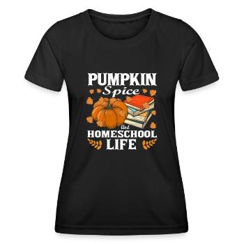 Épices à la citrouille et vie à la maison - T-shirt sport Femme - noir - Devant - AI Model Female 172 light (172cm)