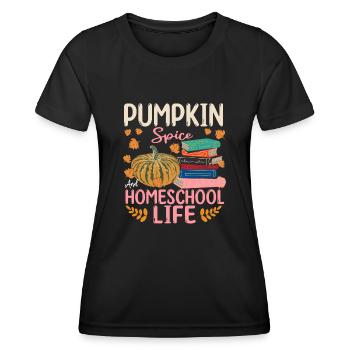 Épices à la citrouille et vie à la maison - T-shirt sport Femme - noir - Devant - AI Model Female 172 light (172cm)