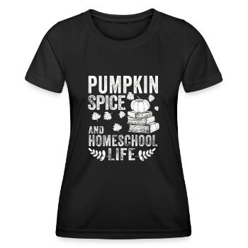 Épices à la citrouille et vie à la maison - T-shirt sport Femme - noir - Devant - AI Model Female 172 light (172cm)