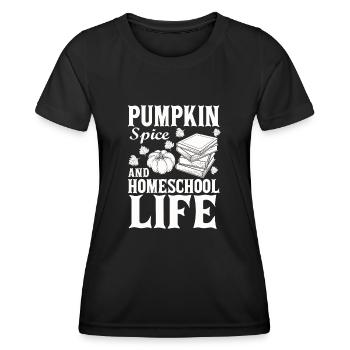 Épices à la citrouille et vie à la maison - T-shirt sport Femme - noir - Devant - AI Model Female 172 light (172cm)