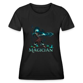 Sorcier - T-shirt sport Femme - noir - Devant - AI Model Female 172 light (172cm)