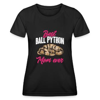Ball Python Schlange Königspython - Frauen Funktions-T-Shirt - Schwarz - Vorne - AI Model Female 172 light (172cm)