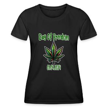 Hanf, Cannabis, Gras, Babak, Bobaz - Frauen Funktions-T-Shirt - Schwarz - Vorne - AI Model Female 172 light (172cm)
