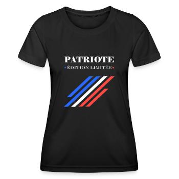 Patriot Limitierte Auflage - Frauen Funktions-T-Shirt - Schwarz - Vorne - AI Model Female 172 light (172cm)